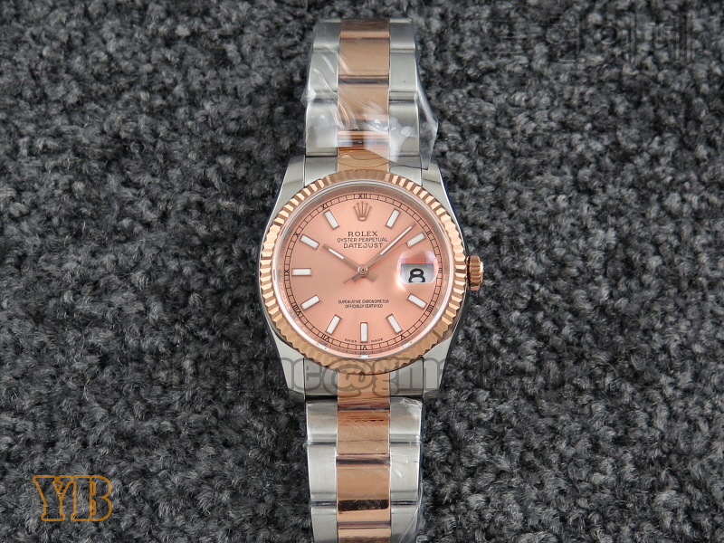 BP공장 롤렉스 데이저스트1 로즈골드 콤비 핑크 다이얼 바인덱스 Rolex Datejust1 RG Combi Pink Dial Bar Index