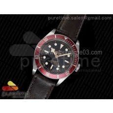 ZF공장 헤리티지 2016 블랙베이 41 쉴드 버건디인서트 TUDOR Heritage 2016 Black Bay Shield Brown Leather Strap