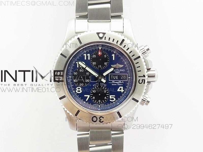 무명공장 브라이틀링 스틸피쉬 크로노그래프 스틸 블루다이얼 Breitling Steelfish Chronograph SS/Blue Dial 브레이슬릿