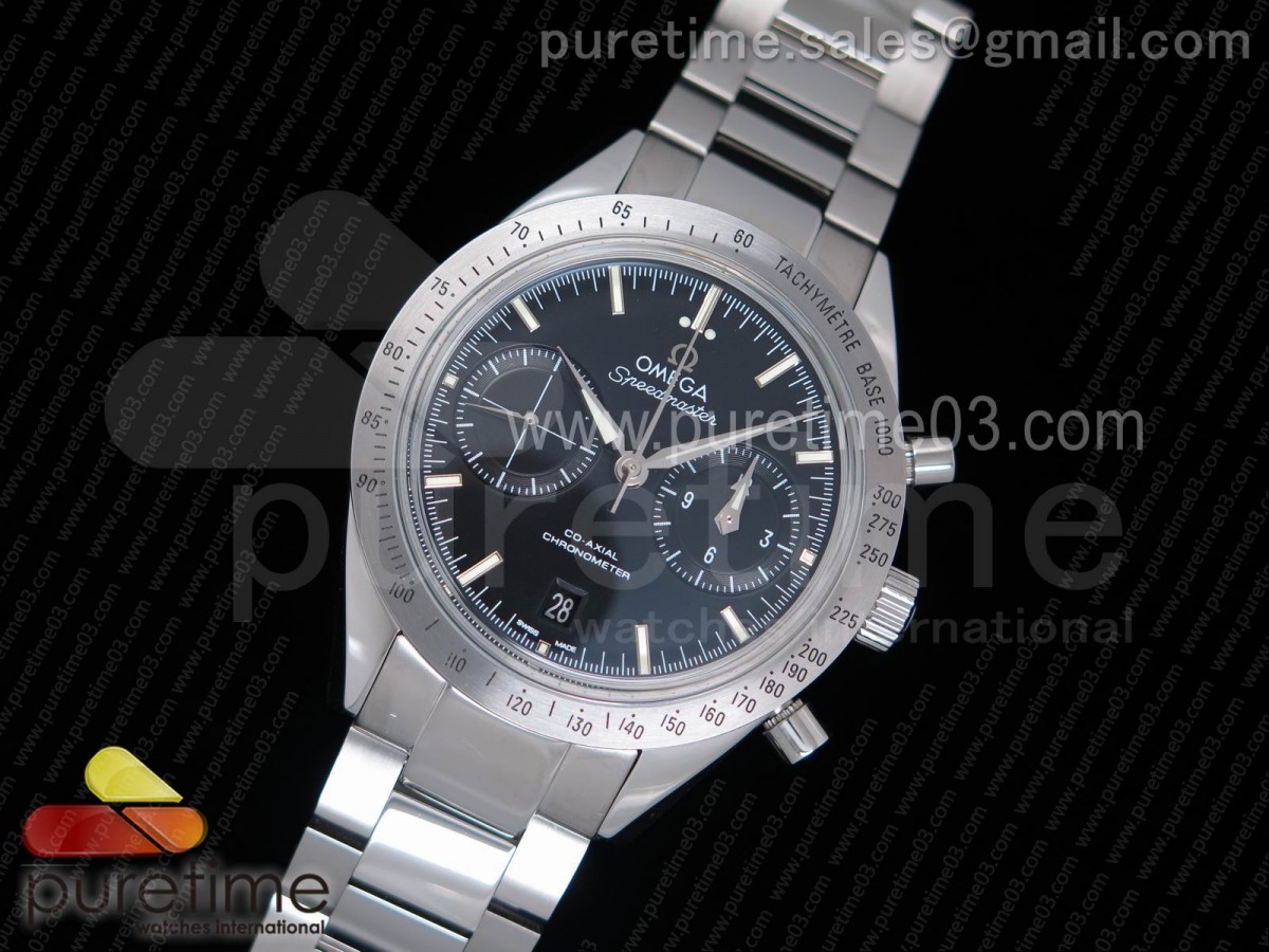 OM공장 오메가 스피드마스터 Speedmaster '57 Co-Axial Black Dial White Markers on SS Bracelet A9300