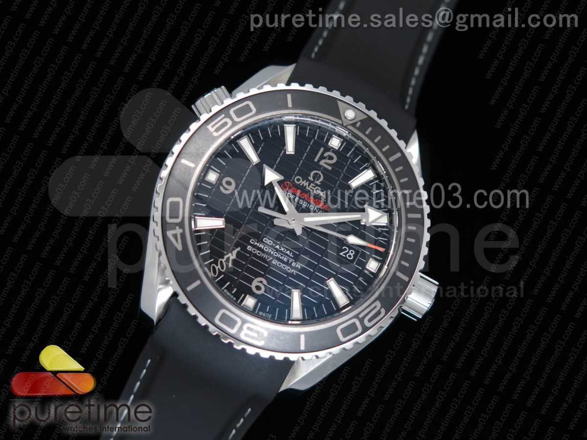 OM공장 오메가 씨마스터600 45mm 007에디션 러버스트랩 Planet Ocean Professional Ceramic Bezel 45mm  Rubber Strap A8501 (Black Balance Wheel)