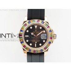 BP공장 롤렉스 요트마스터 로즈골드금장 풀다이아몬드베젤 YACHT-MASTER 116655  DIAMOND BEZEL ON BLACK RUBBER STRAP