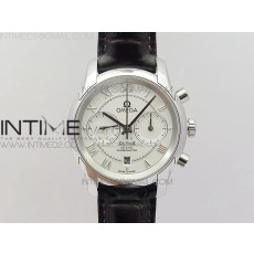 OM공장 오메가 드빌 크로노그래프 스틸 화이트다이얼 가죽스트랩 DE VILLE CHRONOGRAPH SS WHITE DIAL ON BLACK LEATHER STRAP A9300