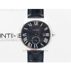 TF공장 까르띠에 드라이브 드 까르띠에 스틸 블랙다이얼 가죽스트랩 DRIVE DE SS BLACK TEXTURED DIAL ON LEATHER STRAP A23J TO 1904-PS MC