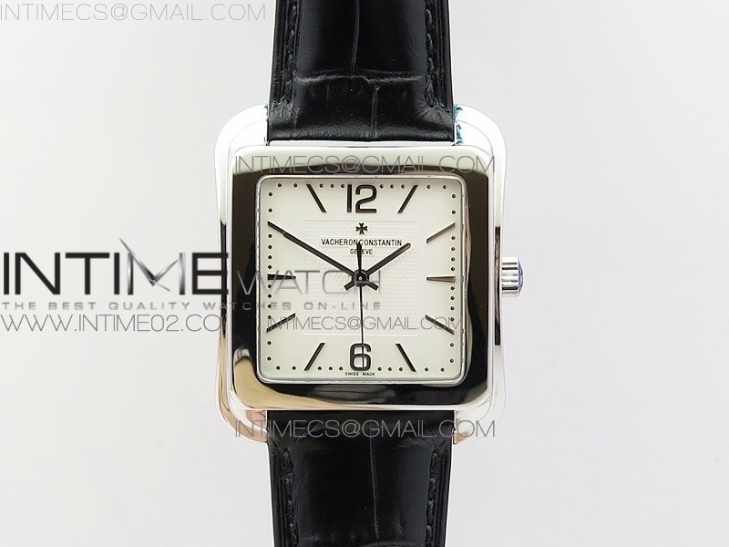 GS공장 바쉐론콘스탄틴 히스토릭 86300 스틸 화이트텍스쳐다이얼 가죽스트랩 HISTORIQUES 86300 SS WHITE DIAL ON BLACK LEATHER STRAP MIYOTA9015