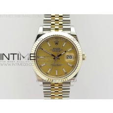 BP공장 롤렉스 데이저스트 41 콤비 샴페인 바인덱스다이얼 14K포금브레이슬릿 DATEJUST II 41MM 14K YG WRAPPED GOLD STICK MAKERS DIAL ON NEW VERSION JUBILEE BRACELET