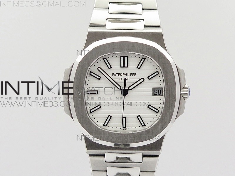 JJ공장 파텍필립 노틸러스 점보 5711 스틸 화이트다이얼 브레이슬릿 NAUTILUS JUMBO 5711 WHITE TEXTURED DIAL ON SS BRACELET A324