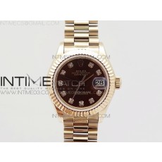 BP공장 롤렉스 데이저스트 28mm 로즈골드금장 브라운다이얼 브레이슬릿 DATEJUST 28MM RG DIAMOND BEZEL BROWN DIAL ON RG BRACELET ETA2671