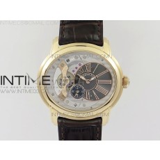 v9공장 오데마피게 밀레너리 로즈골드금장 스켈레톤다이얼 MILLENNIUM SERIES 15350 RG SKELETONAL DIAL II ON DARK BROWN LEATHER STRAP A4101