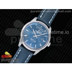 V7공장 브라이틀링 트랜스오션 데이데이트 스틸 블루다이얼 가죽스트랩  Breitling Transocean Day & Date Automatic SS Blue Dial on Blue Leather Strap A2836