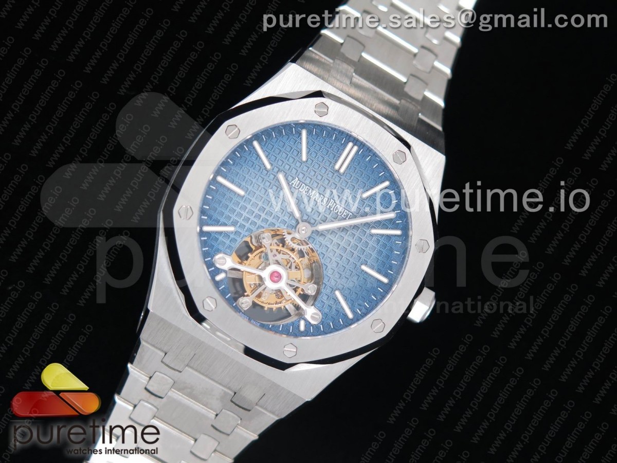 오데마피게 로얄오크 스틸 투어빌론 블루 글라데이션다이얼 브레이슬릿 Royal Oak SS Tourbillon Blue Gradient Textured Dial on SS Bracelet