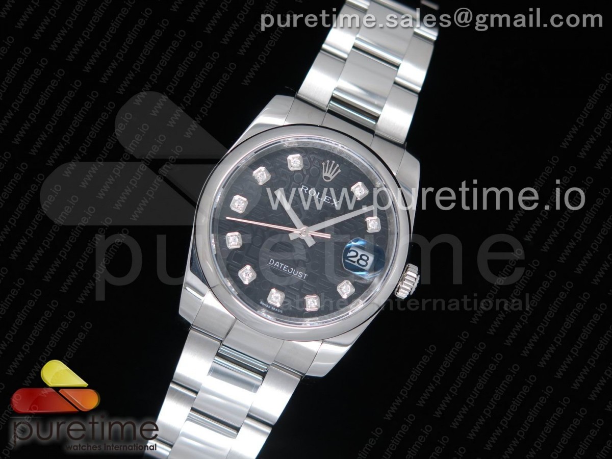 DJ공장 롤렉스 904 데이저스트36 스틸 블랙컴퓨터다이얼 돔베젤 오이스터브레이슬릿 DateJust 36 SS 116200 Polished Bezel Black Computer Dial on SS Oyster Bracelet A2836