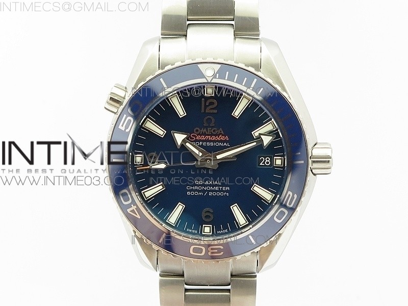 BP공장 오메가 씨마스터 플래닛오션 스틸 블루다이얼 블루베젤 티타늄 PLANET OCEAN 42MM TITANIUM BLUE DIAL ON TI BRACELET A8500