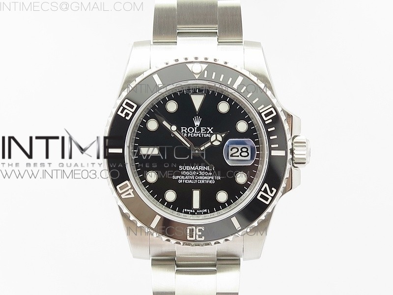 DJ공장 3135 롤렉스 316L 서브마리너 블랙 데이트 SUBMARINER 116610 LN BLACK CERAMIC SS BLACK DIAL ON DJ3135(FREE TIMEAPPMILANO R COVER)