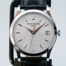 ZF공장 파텍필립 칼라트라바 5296 아이보리다이얼 블랙가죽스트랩 Calatrava 5296G SS Ivory Dial on Black Leather Strap 324CS (Free box)