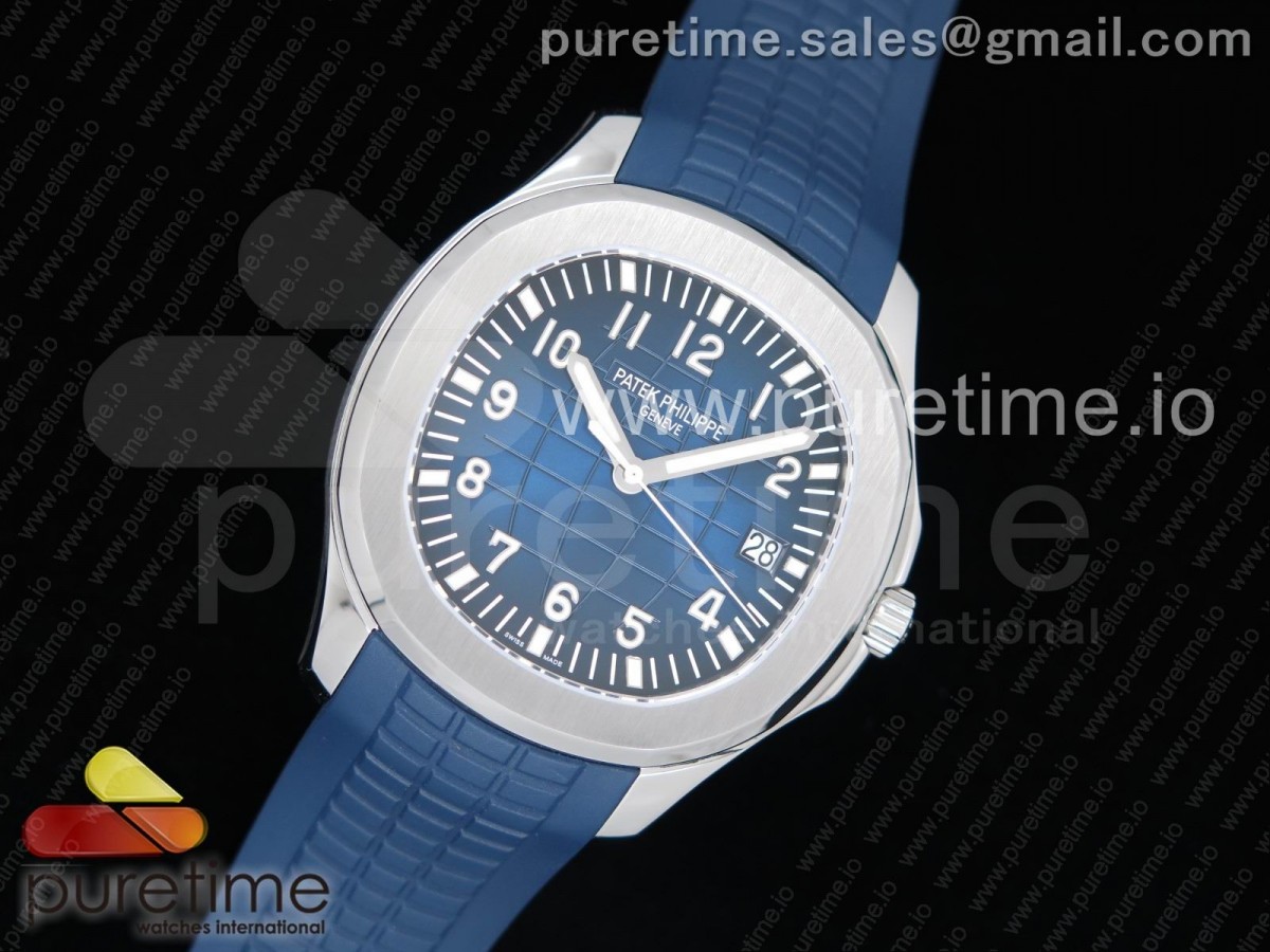 zf공장 파텍필립 아쿠아넛 5168G 42MM 스틸 블루다이얼 블루러버스트랩 Aquanaut 5168G 42mm SS Blue Dial on Blue Rubber Strap 324CS (Free box)