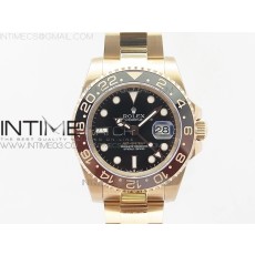 BP공장 롤렉스 GMT마스터 루트비어 금장 브레이슬릿 GMT-MASTER II 126715 CHNR RG BLACK/BROWN CERAMIC BEZEL BLACK DIAL ON RG BRACELET A2836