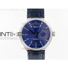 MK공장 롤렉스 셀리니 50519 리얼데이트 스틸 블루다이얼 가죽스트랩 CELLINI 50519 REAL DATE SS BLUE DIAL STICKS MARKERS ON BLUE LEATHER STRAP A3165