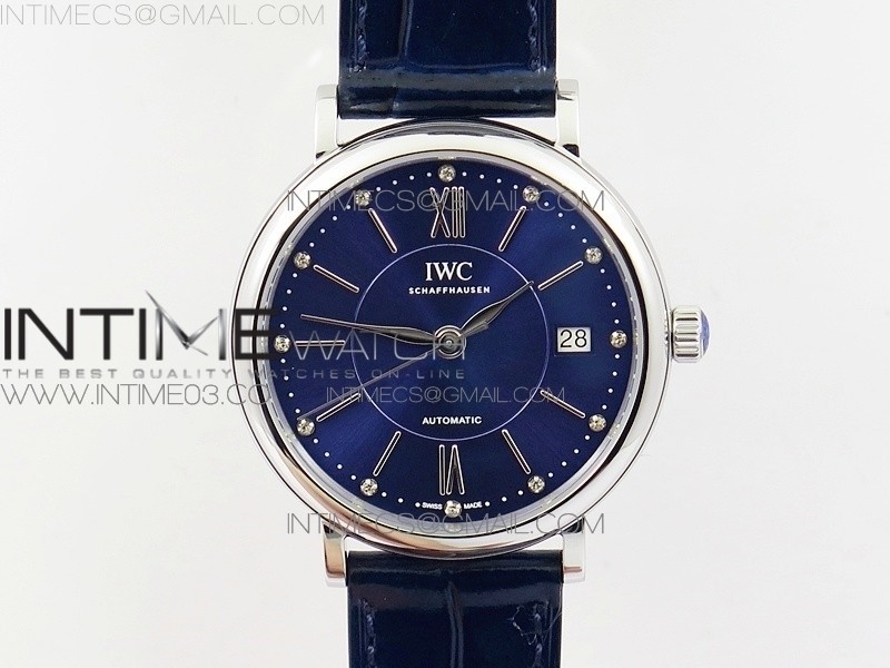 MK공장 IWC 포르토피노 IW458101 스틸 블루다이얼 가죽스트랩 IWC PORTOFINO IW458101 SS BLUE DIAL ON BLUE LEATHER STRAP MIYOTA 9015