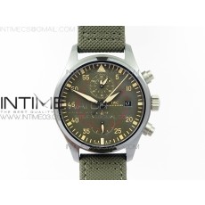 ZF공장 IWC 파일럿 IW389001 세라믹케이스 그린다이얼 나일론스트랩 IWC PILOT IW389001 CERAMIC CASE GREEN DIAL ON GREEN NYLON STRAP A7750 (FUNCTION SAME AS GENUINE)