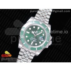 V9공장 롤렉스 서브마리너 그린 904L 쥬빌레브레이슬릿 Submariner 116610 LV Green Ceramic 904L 1:1 Best Edition on SS Jubilee Bracelet SA3135