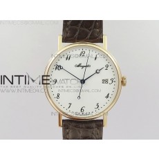 MK공장 V2 브레게 클래식 오토 5177 로즈골드 금통 화이트다이얼 가죽스트랩 CLASSIQUE AUTO 5177 RG  WHITE DIAL NUMERAL MARKERS ON BROWN LEATHER A777Q