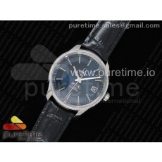 AC공장 오메가 드빌 아워비전 41MM 스틸 블루다이얼 가죽스트랩 De Ville Hour Vision 41mm SS Blue Dial on Black Leather Strap A23J