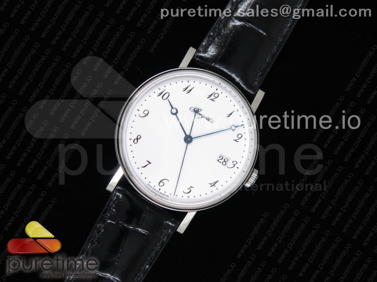 FK공장 브레게 클래식 5177 화이트다이얼 가죽스트랩 Classique Auto 5177 SS White Dial on Black Leather Strap MIYOTA 9015 V2