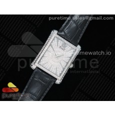 OX공장 피아제 엠퍼라도 올다이어 가죽스트랩 Piaget Emperador Diamonds Watch SS on Black Leather Strap MIYOTA 9015