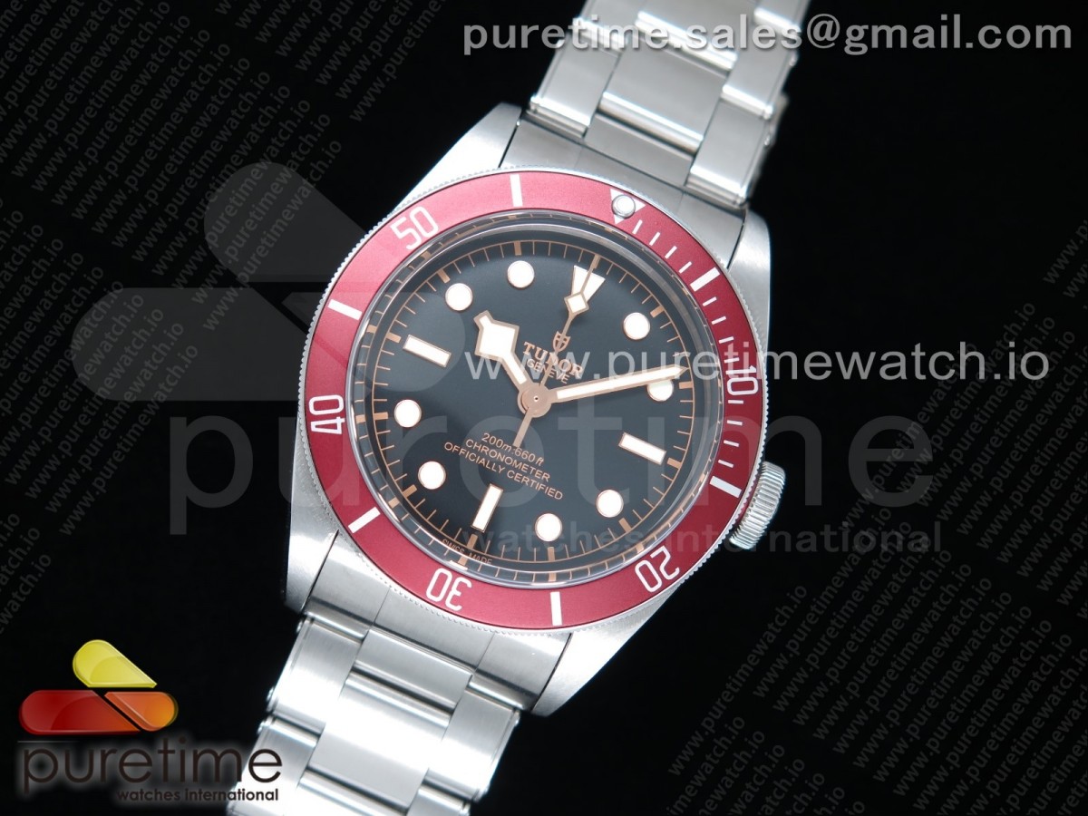 ZF공장 헤리티지 2016 블랙베이 41 레드  Heritage 2016 Black Bay Shield on SS Bracelet A2824 (Red)