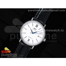 FK공장 IWC 포르토피노 스틸 화이트다이얼 가죽스트랩 Portofino Automatic SS White Dial Blue Markers on Black Leather Strap A2892