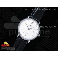 FK공장 IWC 포르토피노 스틸 화이트다이얼 가죽스트랩 Portofino Automatic SS White Dial SS Markers on Black Leather Strap A2892