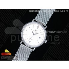 FK공장 IWC 포르토피노 스틸 화이트다이얼 메쉬스트랩 Portofino Automatic SS White Dial on SS Mesh Bracelet A2892