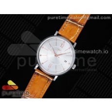 MF공장 IWC 포르토피노 37MM 실버다이얼 악어스트랩 Portofino Automatic 37 SS Silver Dial on Brown Crocodile Strap A35111