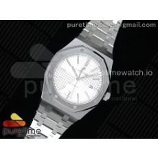 FK공장 오데마피게 로얄오크 15400 화이트다이얼 브레이슬릿 Royal Oak 41mm 15400 SS White Textured Dial on SS Bracelet A3120