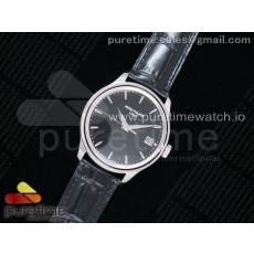 ZF공장 파텍필립 칼라트라바 블랙다이얼 블랙가죽스트랩 Calatrava 5227 SS Black Dial on Black Leather Strap 324CS