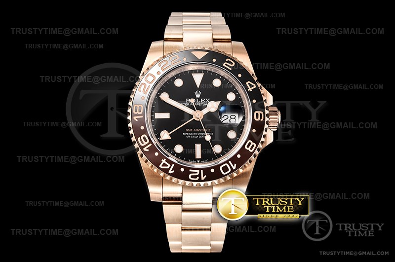 BP공장 롤렉스 GMT마스터2 루트비어 금통 GMT Master II 126715CHNR RG/RG Blk BP Asia 2813 CHS