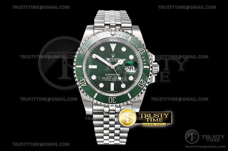 EW공장 롤렉스 그린 서브마리너 쥬빌레브레이슬릿 Submariner 116610LV Jub SS/SS Green EWF Asia 3135