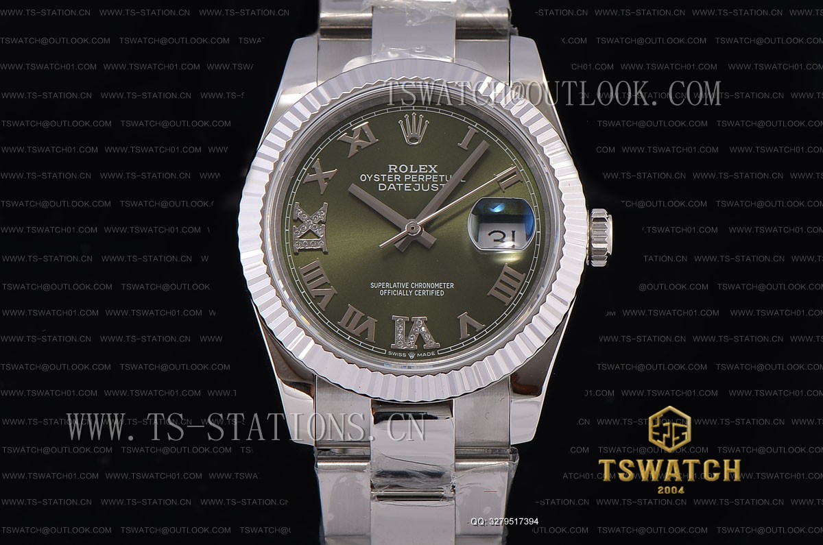 BP공장 데이저스트 36MM 그린다이얼 브레이슬릿 Datejust 36mm BP High Grade Green Dial Diamond SS Bracelet A2813