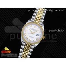 EW공장 롤렉스 데이저스트 36 옐로우골드콤비 화이트다이얼 쥬빌레브레이슬릿 DateJust 36 SS/YG 126233 White Dial Roman Markers on Jubilee Bracelet A3235