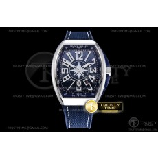 ZF공장 프랭크뮬러 뱅가드 블루다이얼 나일론스트랩 Vanguard Mens Yachting V45 SS/NY/RU Blue ZF MY9015