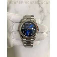 BP공장 36MM 데이데이트 블루다이얼 브레이슬릿 2813 DayDate 36mm Flt Pres SS/SS Blue Diam BP