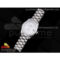 GM공장 롤렉스 데이저스트 31 화이트다이얼 브레이슬릿 DateJust 31 Ladies 278289 GMF 316L Steel White Dial Stick Markers on President Syle Bracelet