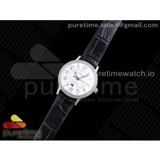 OX공장 랑데뷰 29MM 화이트다이얼 가죽스트랩 Rendez-Vous 29mm SS White Dial Diamonds Bezel on Black Leather Strap A967