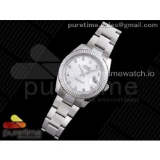 RE공장 롤렉스 데이저스트 41 실버다이얼 브레이슬릿 New DateJust 41 126334 SS Silver Dial Diamonds Markers on Oyster Bracelet A3235 Clone