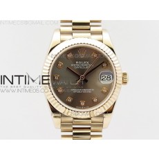 BP공장 롤렉스 데이저스트 31 로즈골드금통 그레이다이얼 브레이슬릿2813 Datejust 31mm 278275 RG Gray Crystal Markers Dial on RG President Bracelet