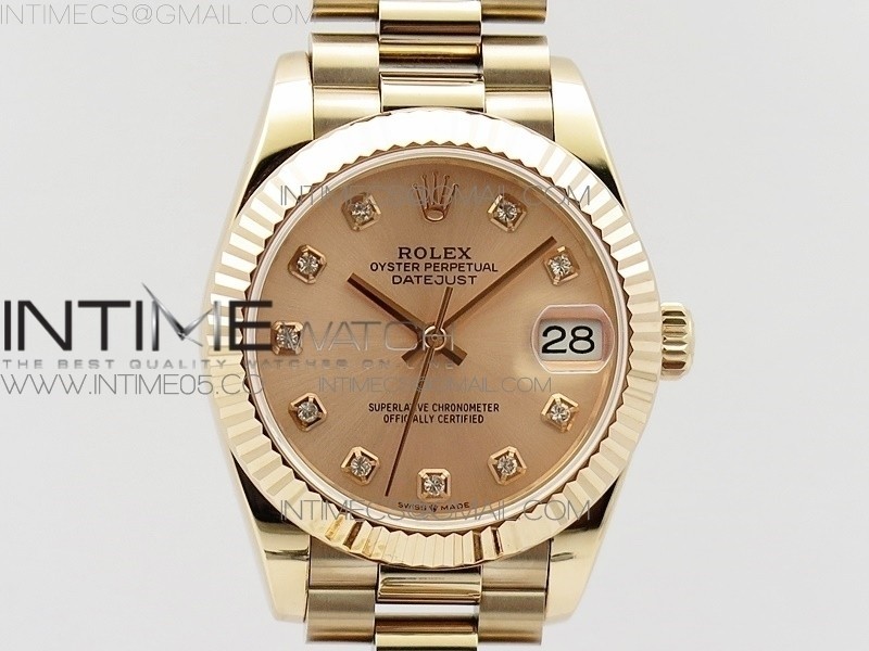 BP공장 롤렉스 데이저스트 31 로즈골드금통 로즈골드다이얼 브레이슬릿2813 Datejust 31mm 278275 RG RG Crystal Markers Dial on RG President Bracelet