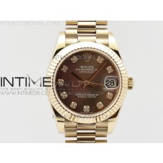 BP공장 롤렉스 데이저스트 31 로즈골드금통 자개다이얼 브레이슬릿2813 Datejust 31mm 278275 RG MOP Gray Crystal Markers Dial on RG President Bracelet