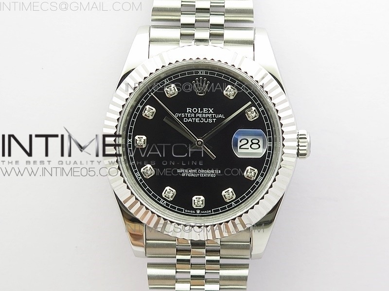 BP공장 롤렉스 데이저스트 41 블랙다이얼 브레이슬릿3235 DateJust 41 126334 SS New Version Black Crystal Markers Dial on Jubilee Bracelet