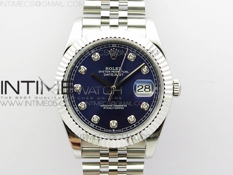 BP공장 롤렉스 데이저스트 41 블루다이얼 브레이슬릿3235 DateJust 41 126334 SS New Version Blue Crystal Markers Dial on Jubilee Bracelet